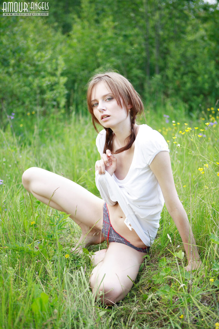 Teen Poses Outdoors