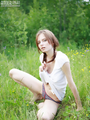 Teen Poses Outdoors