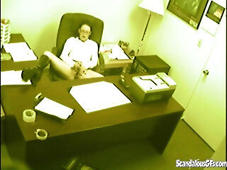 Secretary Fingering At Office